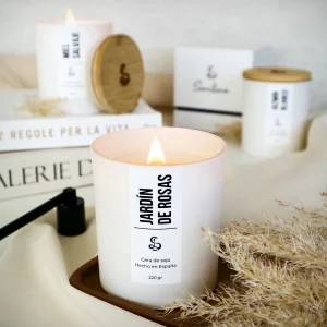 vela aromatica de rosas