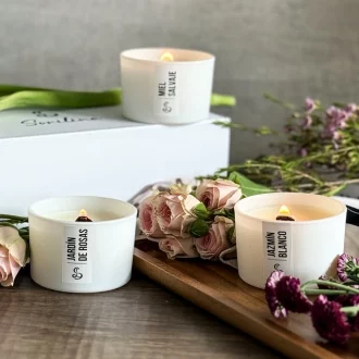 Set 3 Velas Blanco