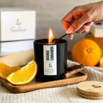Vela Canela y Naranja