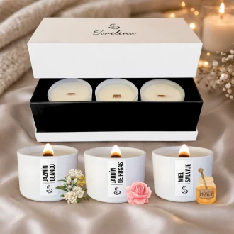 Set 3 Velas Blanco