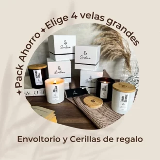 pack ahorro de velas aromáticas grandes. Elige tus velas favoritas al mejor precio.