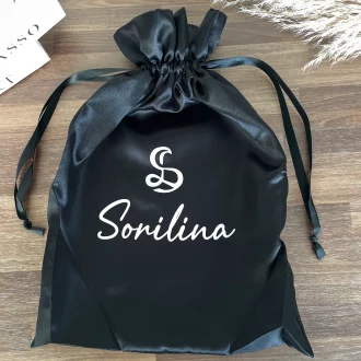 bolsa de regalo de saten para velas.