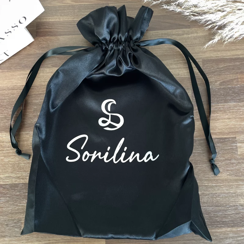 bolsa de regalo de saten para velas.